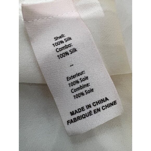 NWTD CINQ À SEPT Size M Evan Oversize Silk Top In Ivory MSRP $395 - Picture 14 of 15